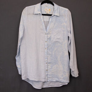 C&C California linen contrasting pattern button up shirt-M
